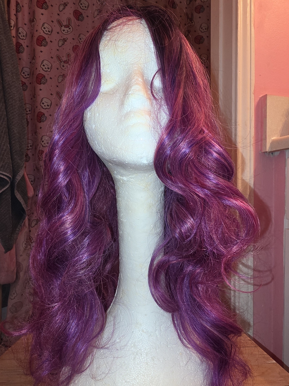 Vibrant Purple Wavy Women’s Hair Wig